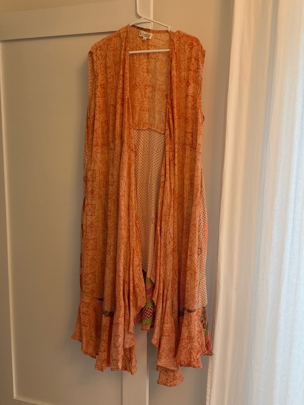 Kantha Bae Silk Rhapsody kimono vest -  sleeveless layered vest top one size